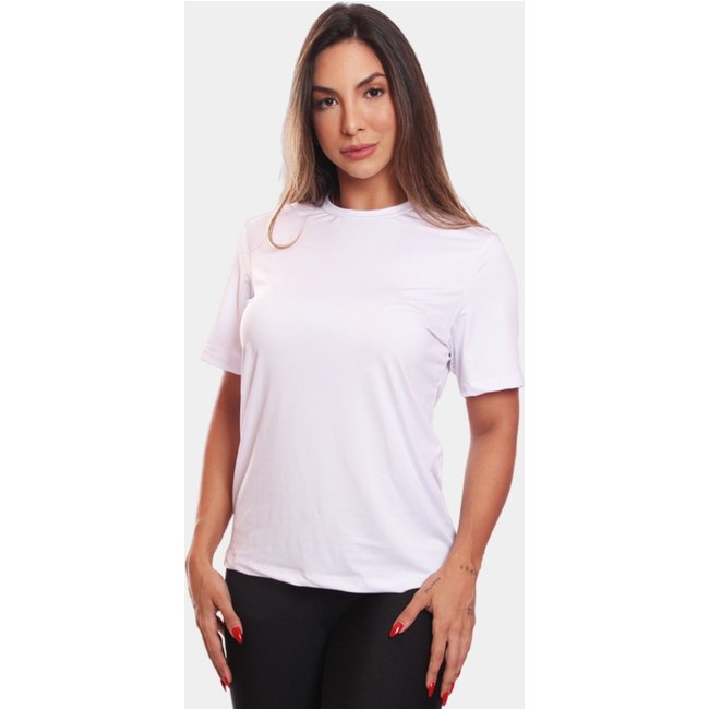 Camiseta Feminina Dry Fit Básica Lisa Proteção Solar UV Térmica Blusa Academia Esporte Camisa