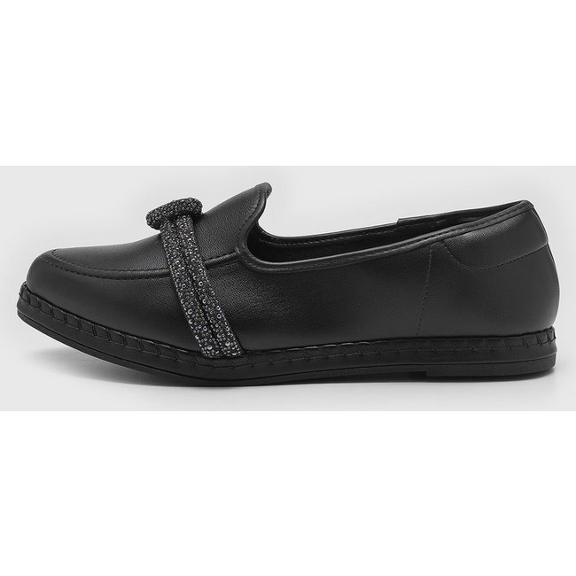 Mocassim Feminino Beira Rio Detalhe Aplicação Preto