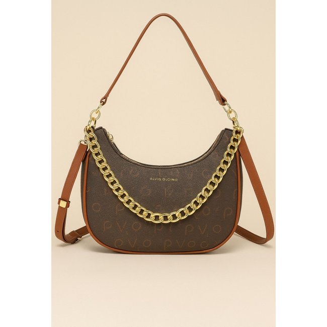 Bolsa Pequena D Bell Outlet Fashion Marrom