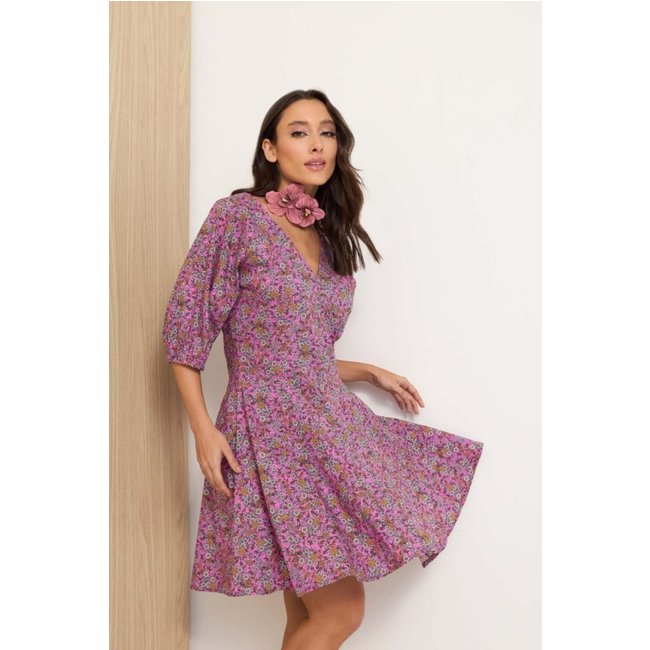 Vestido Vanibele Floral Rosa