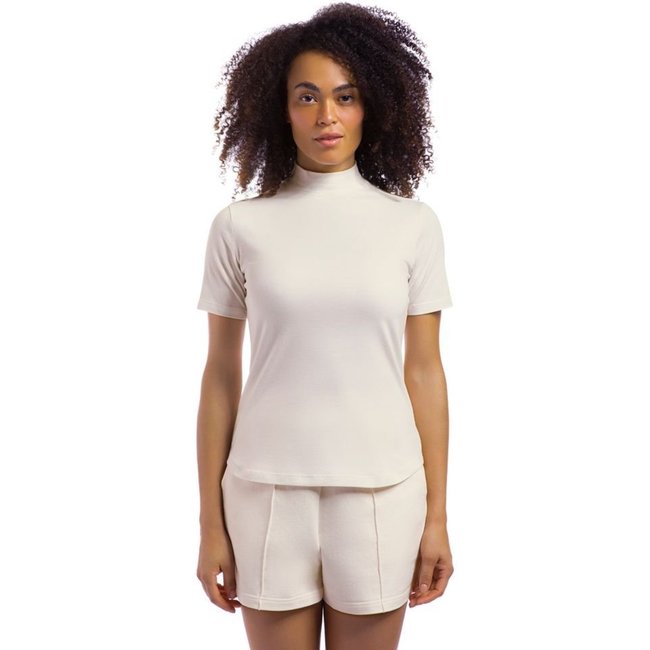 Camiseta Olympikus Comfy Gola Alta Feminina GG Bege