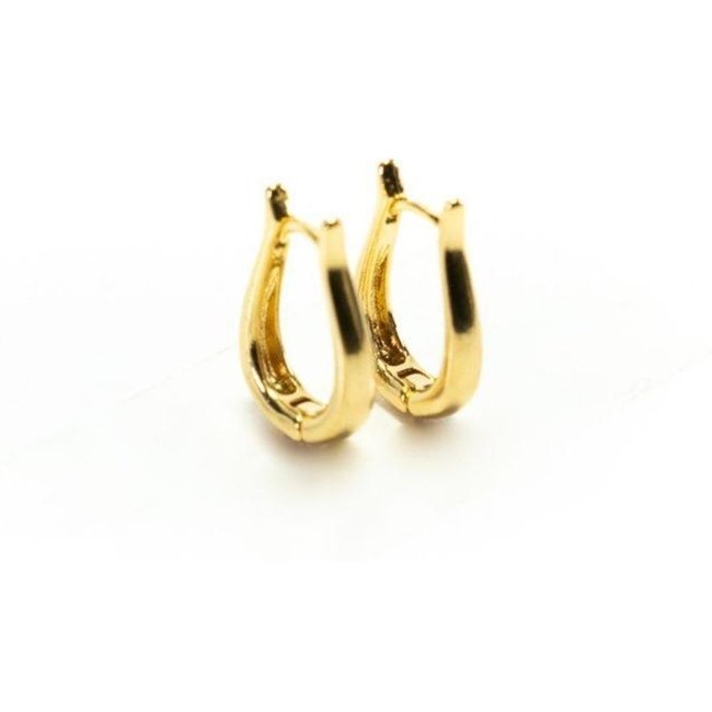 Brinco Argola VT Click Chifrinho FMF Banhado a Ouro Antialérgico