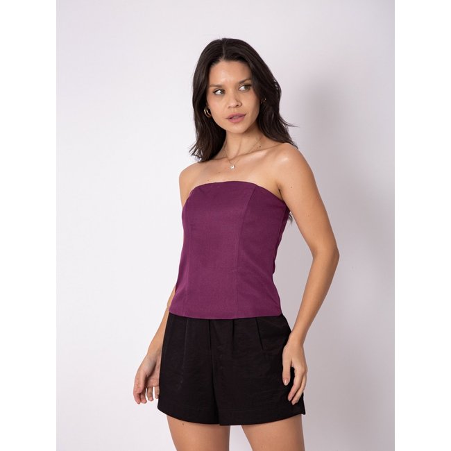 BLUSA CURTA SEM ALÇA CORSET