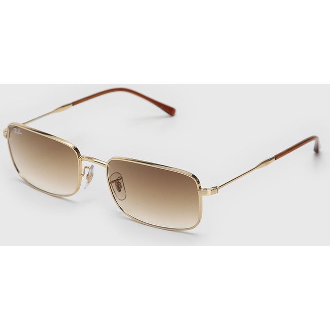 Óculos de Sol Feminino Ray-Ban Retangular Metal Dourado