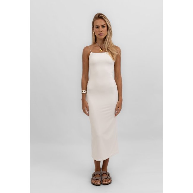Vestido Martina Midi Poliamida Off White
