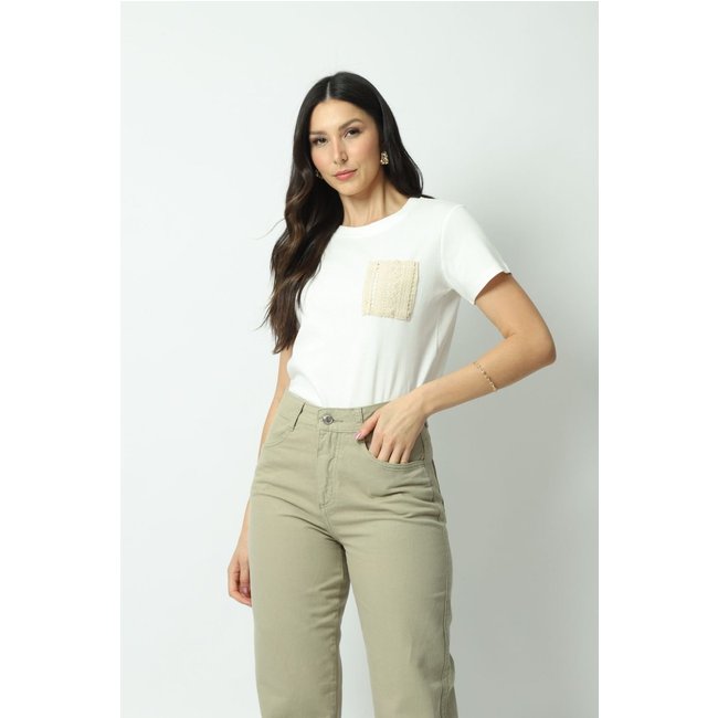 T shirt Bolso Trabalhado Off White G Gazzy