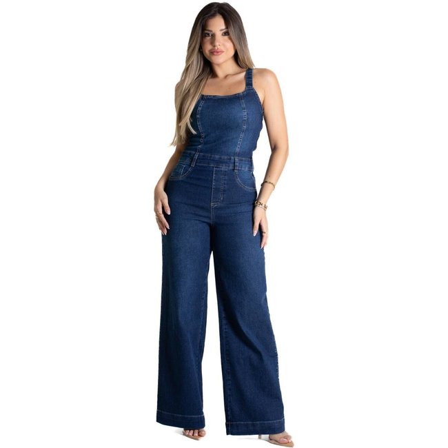 Macacão Jeans Sawary - 281378 - Azul - Sawary