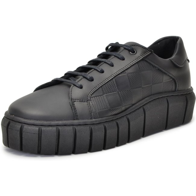 Tênis Feminino Conforto Ferrile Em Couro Preto 151