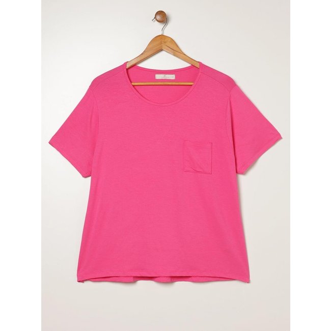 Blusa Manga Curta Autentique Plus Size Feminina ROSA