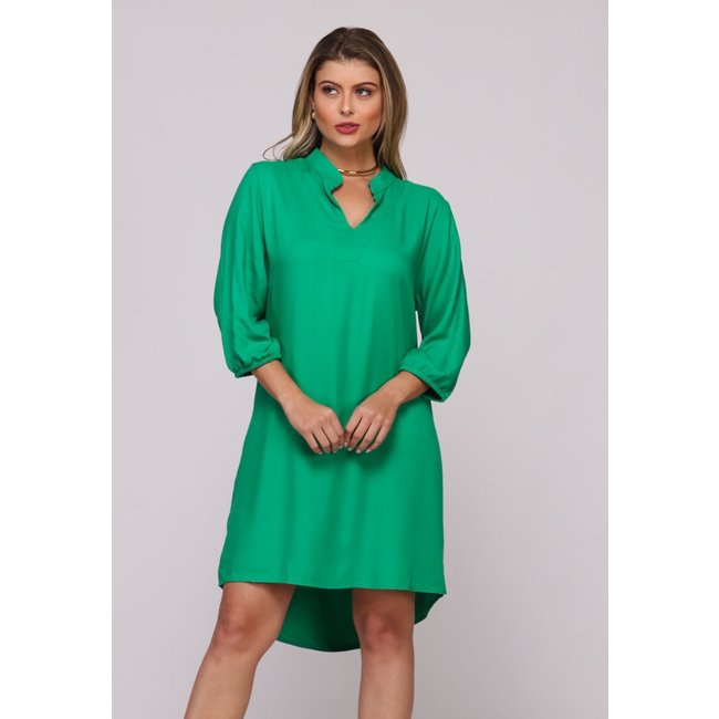 Vestido Chemise M/L B’Bonnie Dafne Verde Bandeira