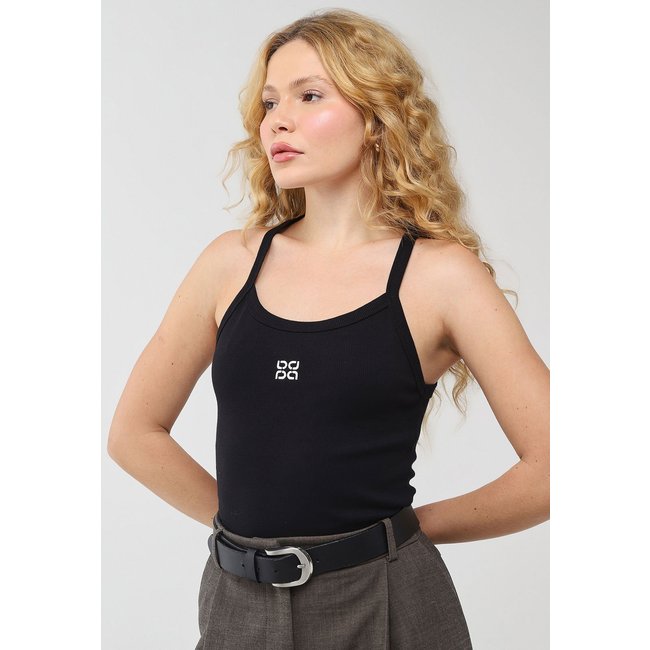 Regata Feminina Colcci Jeans Canelada Preta