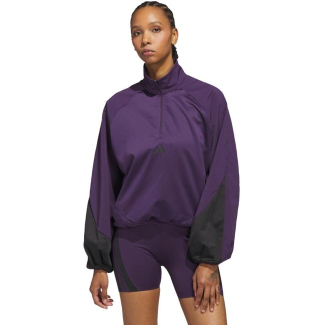 Blusa Meio Zíper adidas Basketball Pullover adidas Performance Roxo