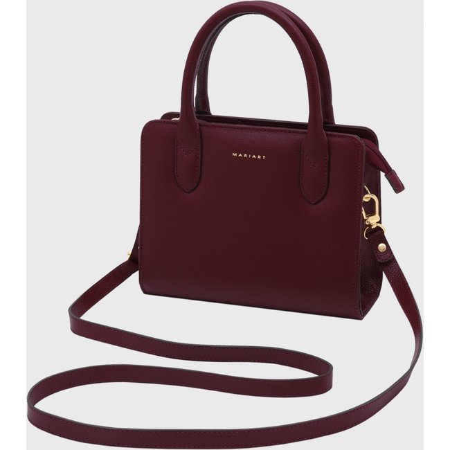 Bolsa Transversal de Couro Mariart Mangaba Rubi
