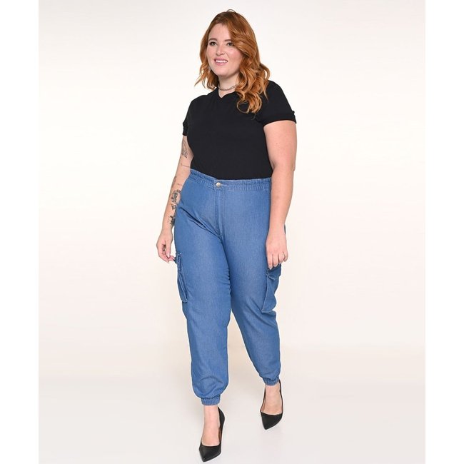 Calça Feminina Jogger Plus Cargo