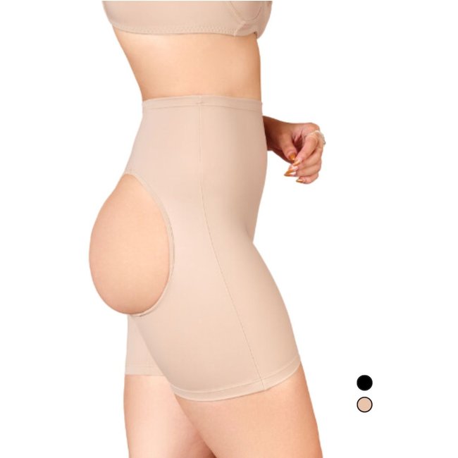 Calcinha Short Levanta Empina Bumbum Efeito Natural Sem Bojo Shanty Lingerie Bege