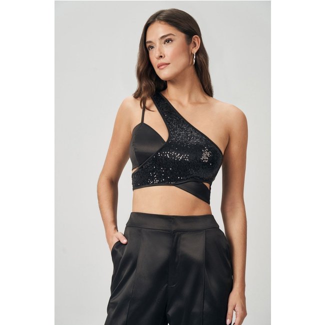 Top Ombro Só Paetê Feminino Acostamento