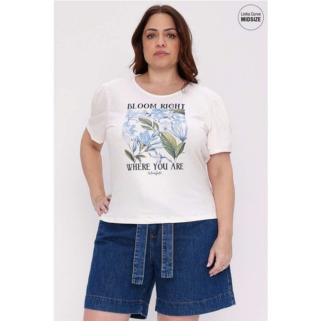 T SHIRT BLOOM MAIS GATA AZUL AURA Gatabakana