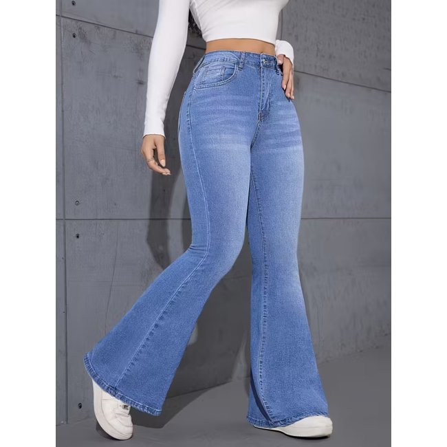Calça Jeans Flare Feminina Casual e Confortavel Elegante Dia a Dia