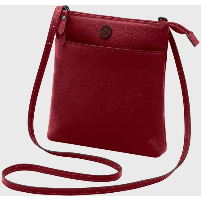Bolsa Transversal Couro Mariart Itacaré Cereja