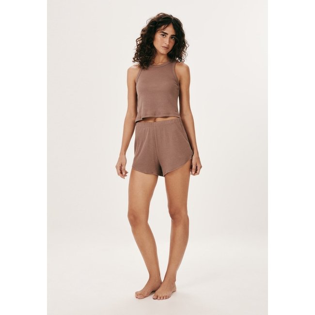 Pijama Curto Feminino Básico Em Ribana Canelada Hering