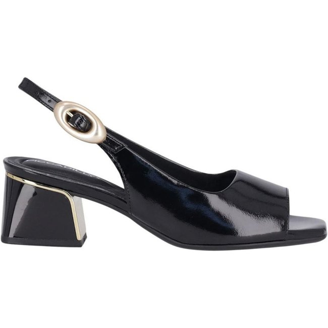 Sandália Piccadilly Slingback Renee Salto Médio Feminina - Preto - piccadilly