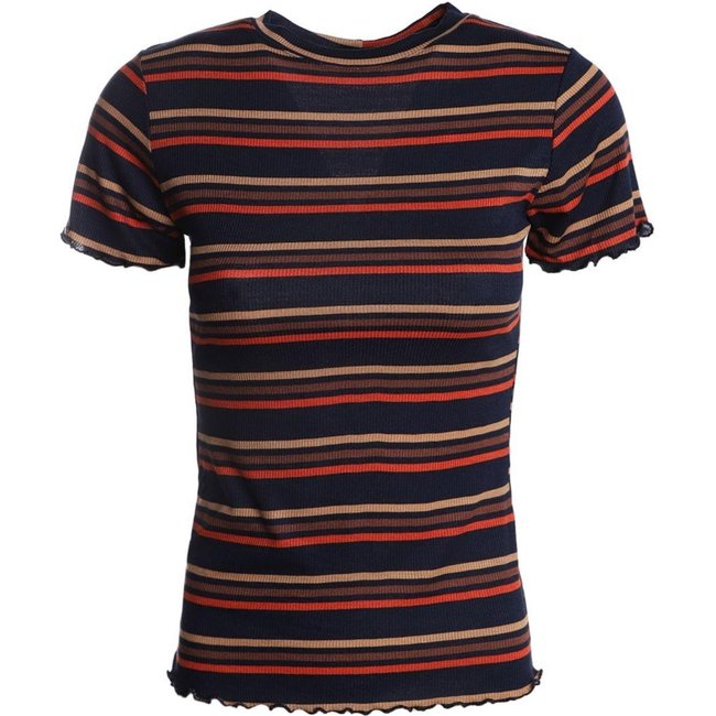 Blusa Canelado Listrado Autentique Feminina MARINHO