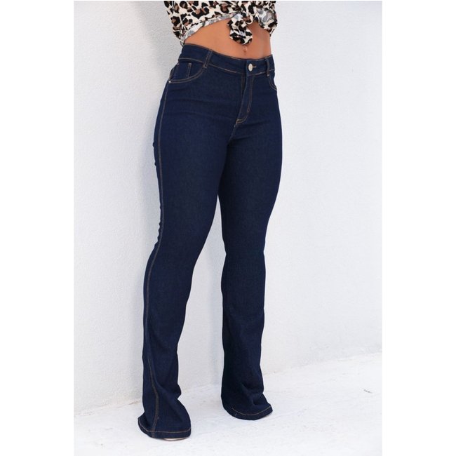 Calça Moda Feminina Flare Azulão Jeans Loka