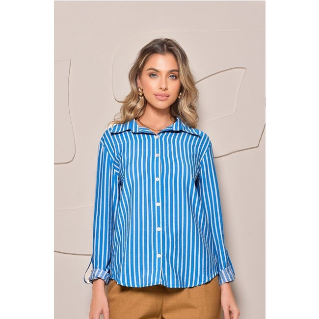 Camisa Listrada Crorela Azul Ocean