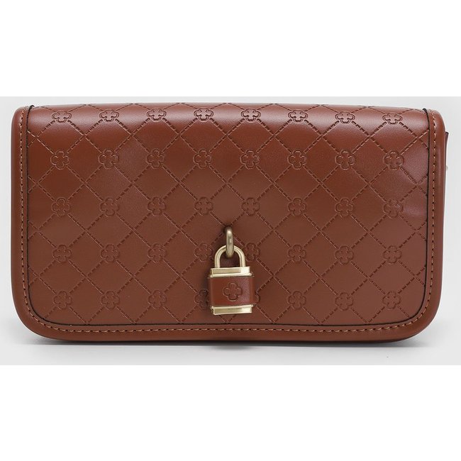 Bolsa Média Feminina Capodarte Monograma Camel