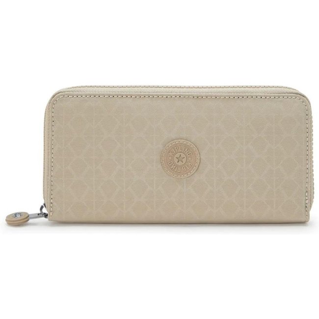 Carteira Kipling Money World Sign Beige Emb