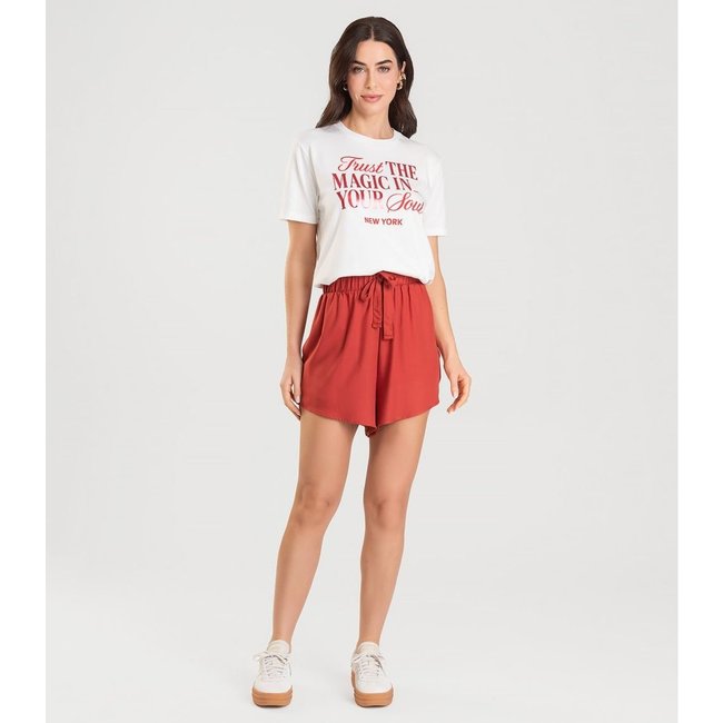 T-shirt Feminina Manga Curta Dianna Bege