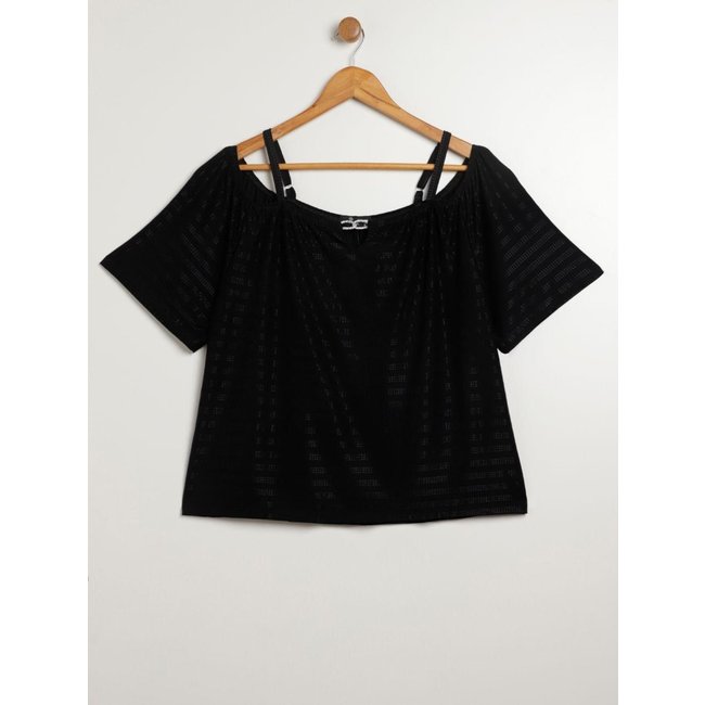 Blusa Ciganinha Autentique Plus Size Feminina PRETO