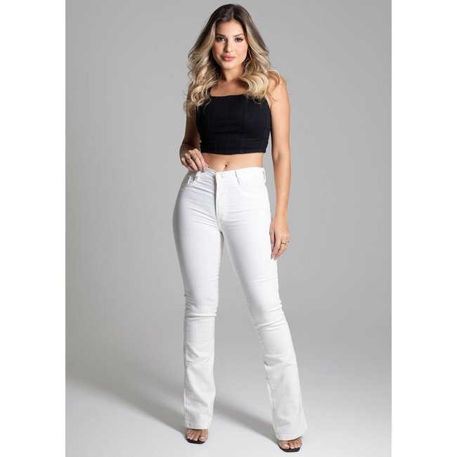Calça Sarja Sawary Boot Cut - 274599 - Branco - Sawary