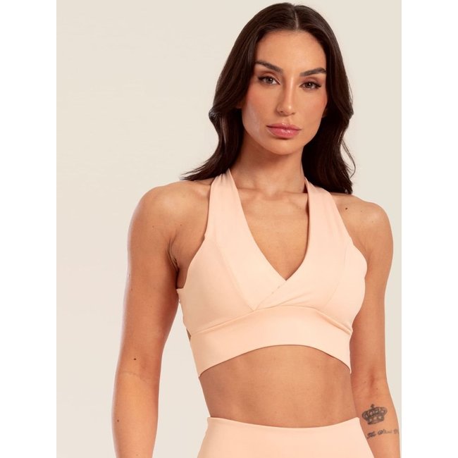 Top Cris Poliamida Nude Natural Blush Com Bojo Donna Carioca