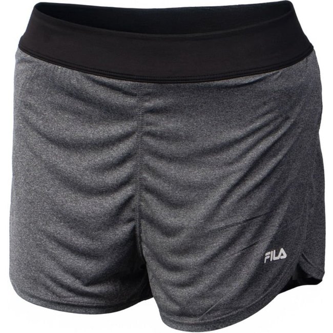 Short Feminino Fila Double Basic Train III Compressão Cinza