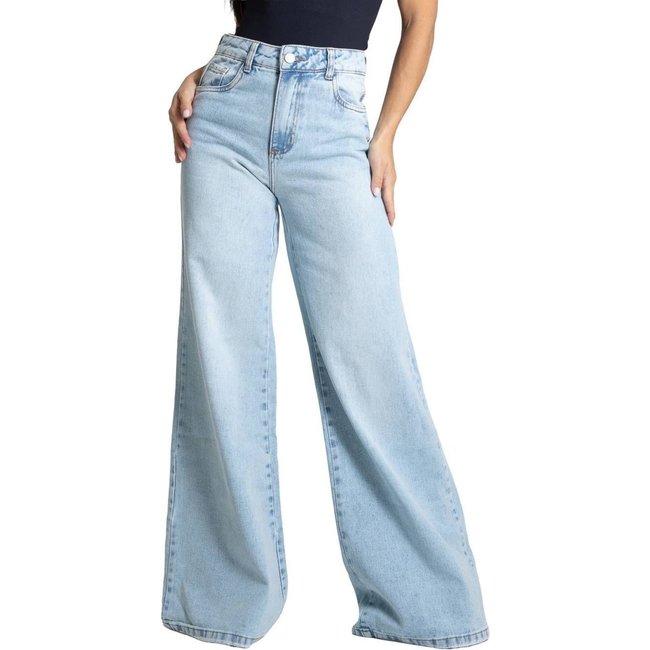 Calça Jeans Sawary Super Wide Leg - 281940 - Azul - Sawary