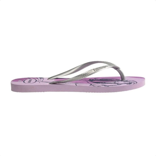 Chinelo Feminino Dedo Havaianas Slim Princesas Roxo