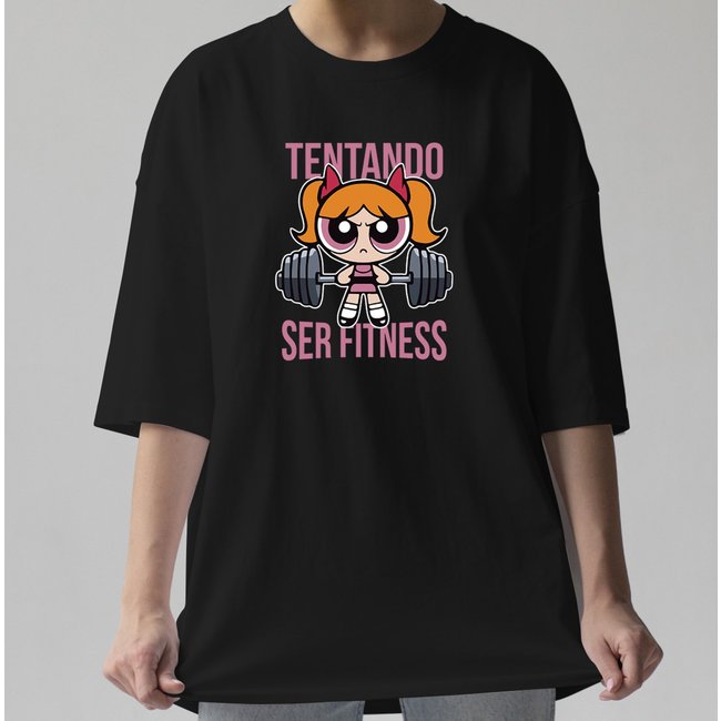 Camiseta Oversized Florzinha TSF Academia Preto
