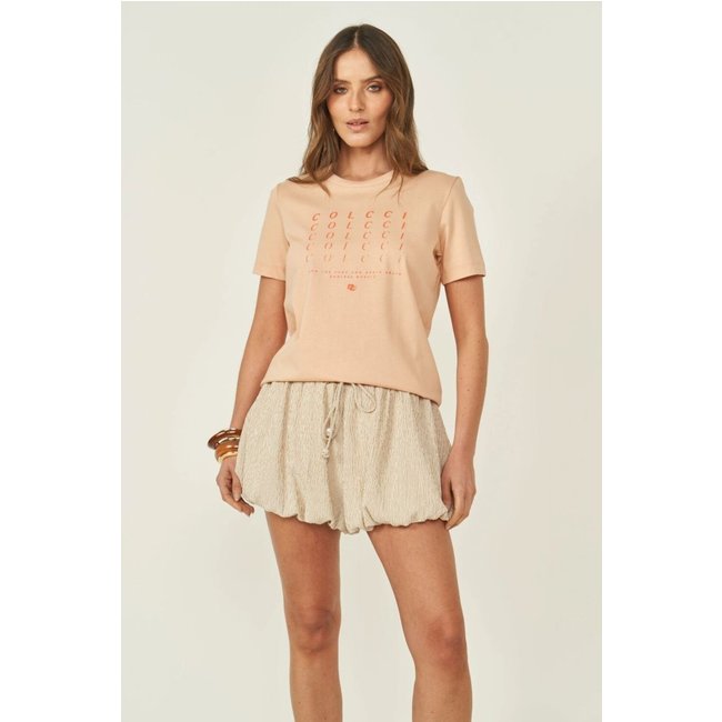 Camiseta Comfort Feminina Com Estampa Bege Fila