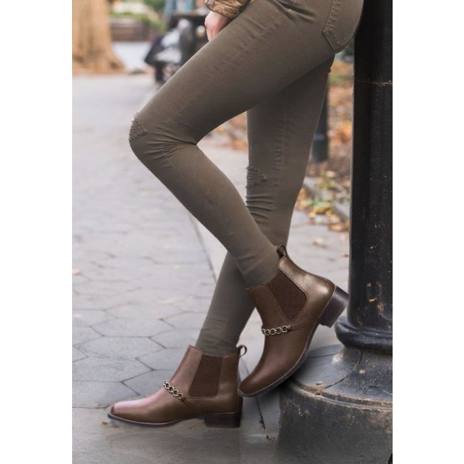 Bota Feminina Cano Curto Clube do Sapato de Franca Peccato DFT 7392 Premium Marrom