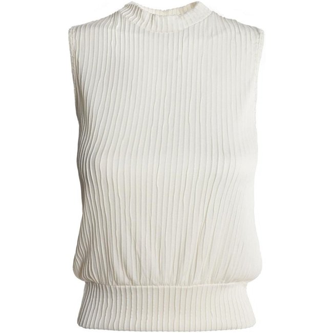 Blusa Malha Sem Manga Autentique Feminina OFF WHITE
