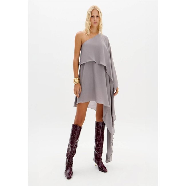 Vestido Assimétrico Curto Ombro Único Lança Perfume