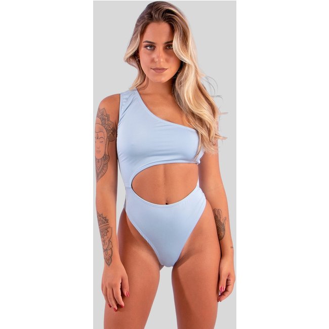 Maiô Body Buraco Ombro Só Recorte Mula Manca Liso Delicia Verão
