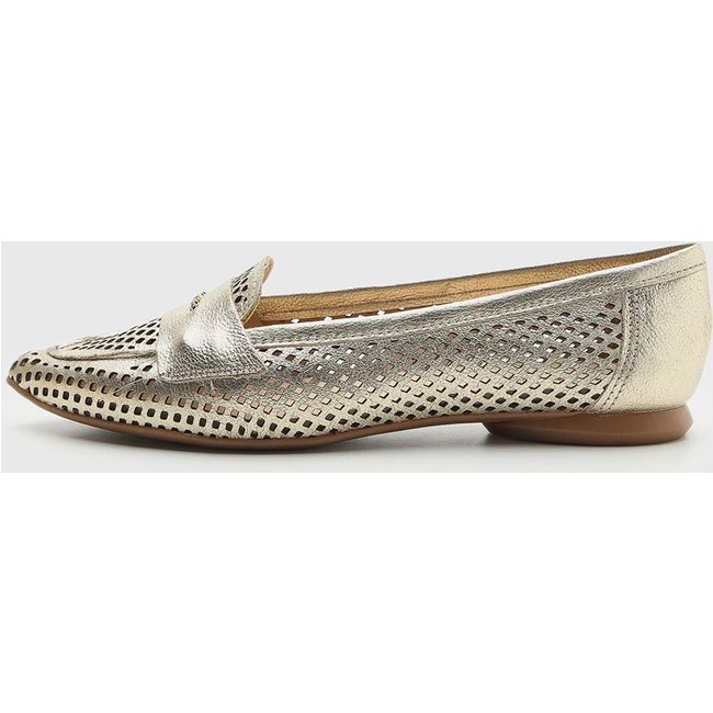 Mocassim Feminino Bottero Vazado Dourado