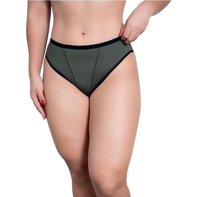 Kit 5 Calcinhas Cintura Alta Tangão Feminina Suplex Reforçada Lingerie Confortável