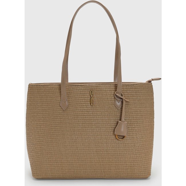 Bolsa Feminina Santa Lolla Texturizada Bege