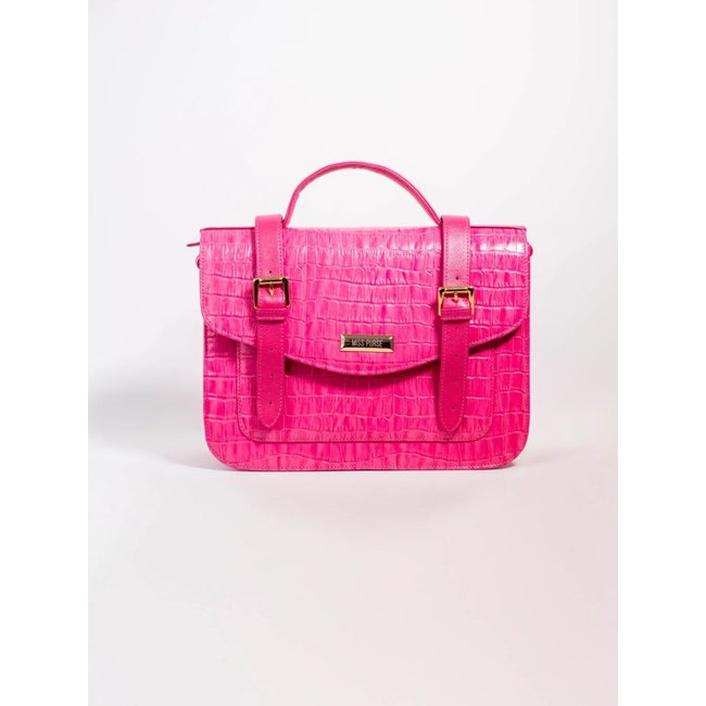 BOLSA MISS PURSE COURO LEGÍTIMO ÍRIS PINK