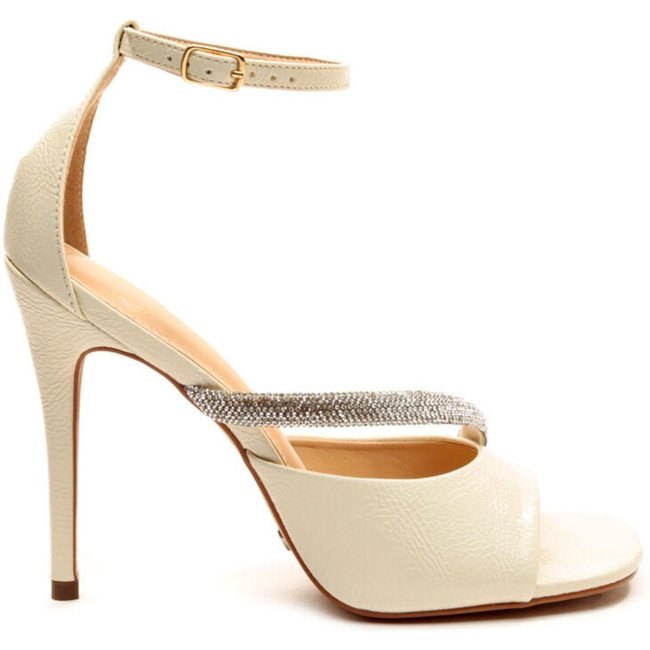 Sandália Off White Salto Alto Cecconello 2551004-3