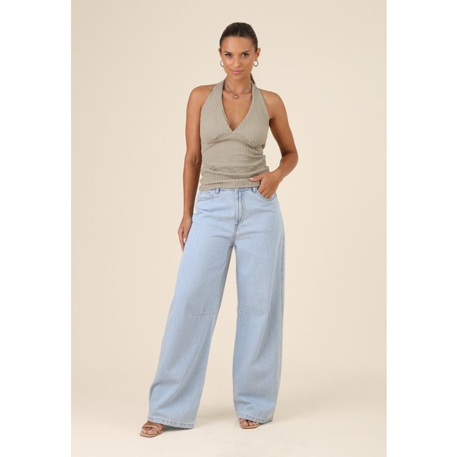 Calça Jeans Pop Me Skater Azul Claro
