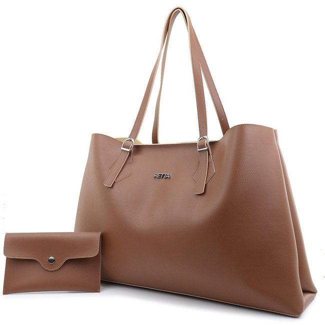 Bolsa Feminina Grande Alça Regulavel de Ombro Espaçosa Retta Oficial Caramelo